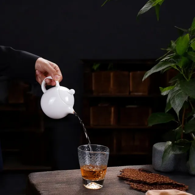 【美味好伙伴】羊脂玉瓷龍蛋壺220ml(高白瓷 茶具 茶壺 泡茶壺 茶杯)