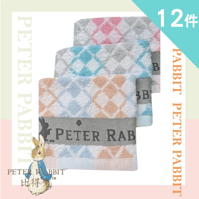 PETER RABBIT 比得兔 12入組純棉彼得兔刺繡小方