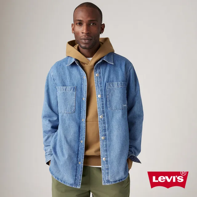 【LEVIS】男款 雙面穿丹寧襯衫式外套 熱賣單品 A8553-0000