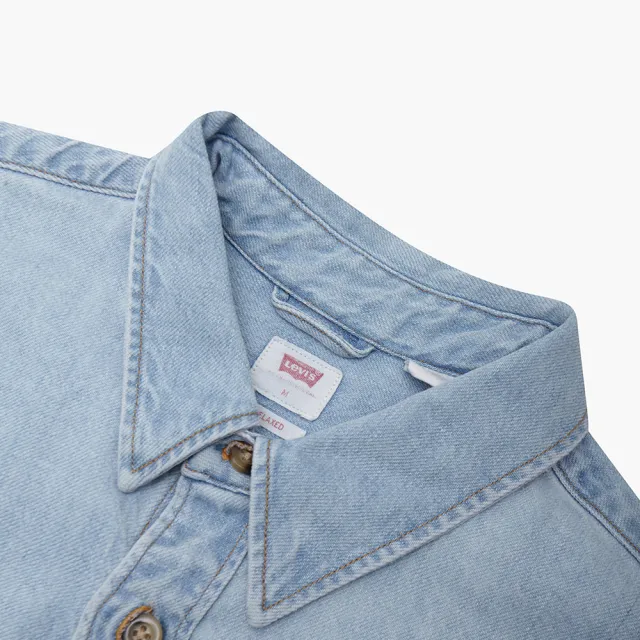 【LEVIS】男款 WESTERN寬鬆版型長袖丹寧牛仔襯衫 上衣 熱賣單品 A1919-0015