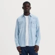 【LEVIS 官方旗艦】男款  BARSTOW WESTERN 50”s 短牛角復古牛仔襯衫 / 經典藍 上衣 熱賣單品 85744-0066