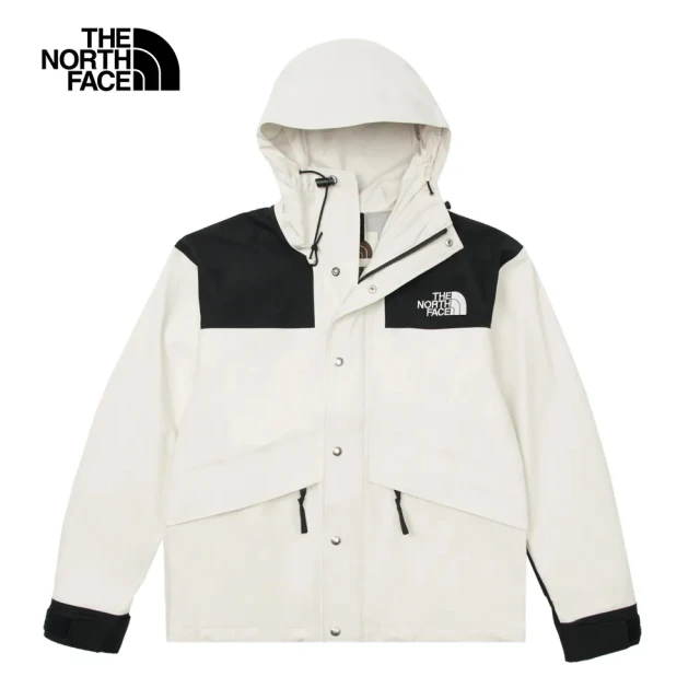 The North Face TNF 北臉 連帽衝鋒外套M RETRO 1986 FUTURELIGHT MOUNTAIN JACKET男 米白(NF0A8AKJROU)