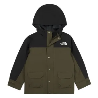 【The North Face 官方旗艦】北面兒童綠色DryVent防水透氣羽絨內裡三合一外套｜8A3GROY