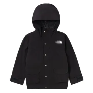 【The North Face 官方旗艦】北面兒童黑色DryVent防水透氣羽絨內裡三合一外套｜8A3GKX7