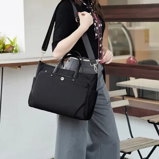 【LEESA】防水包 托特包\包包女\電腦包\14吋筆電包\大容量包包\尼龍托特包\上班包包\公事 