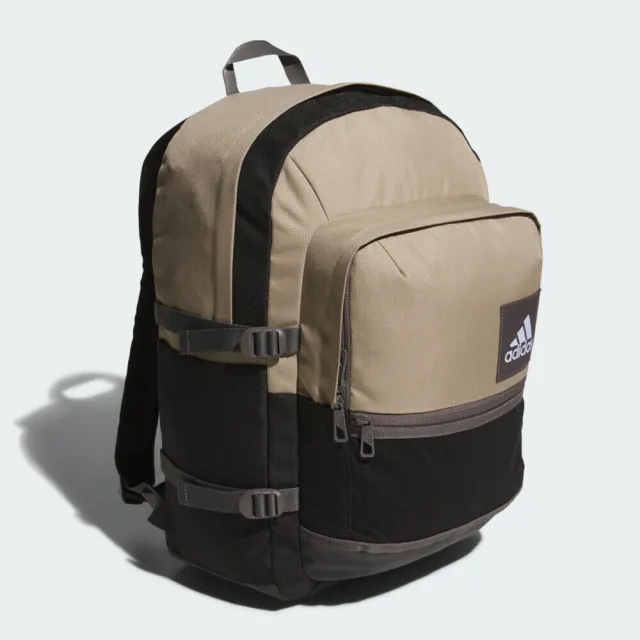 【adidas 愛迪達】ESS Multi P BP 後背包 雙肩背包 運動 訓練 休閒 學生書包 愛迪達 棕黑(IW9801)