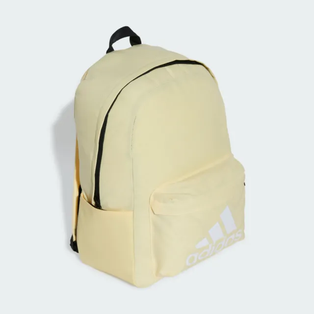 【adidas 愛迪達】CLSC BOS BP 後背包 雙肩背包 運動背包 書包 休閒 基本款 黃(JF0673)