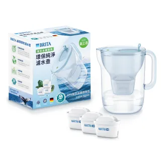 【BRITA】官方直營 Style XL永續版純淨濾水壺+2入全效型濾芯(共3芯)