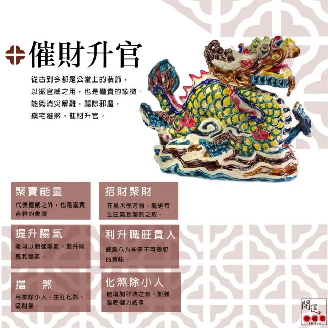 開運方程式】台灣交趾陶龍筆山文鎮筆架開運擺件(林智信大師落款監製NO