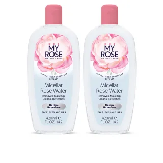 【保加利亞MY ROSE】買1送1 三合一無酒精玫瑰溫和保濕卸妝水(加大版420ml-總代理公司貨)