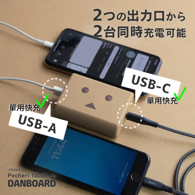 【cheero】Pocheri 迷你阿愣 Danboard 10000mAh PD/PPS快充行動電源