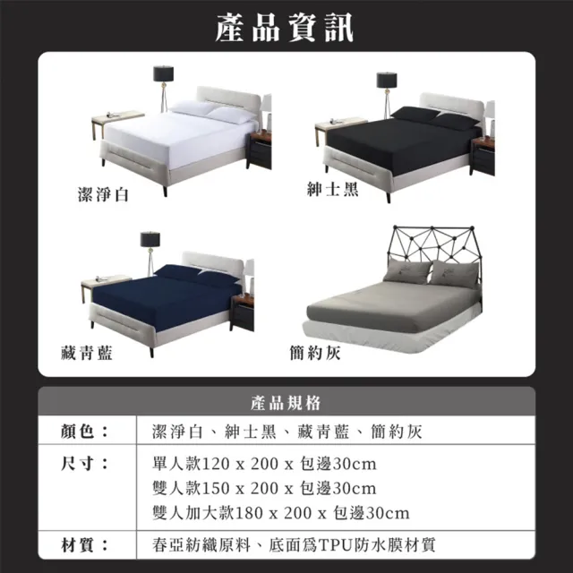 【寢聚 Sleep Club】超防水防塵透氣 床包保潔墊 單/雙/加大均一價(床包 防水保潔墊 單人床墊 雙人床墊)