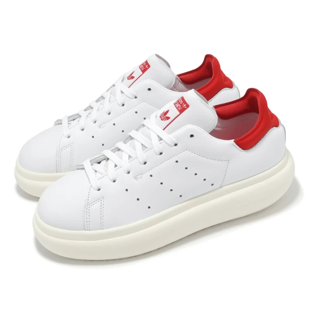 adidas 愛迪達 休閒鞋 Stan Smith PF W 女鞋 白 紅 厚底 增高 小白鞋 史密斯 愛迪達(IE0452)