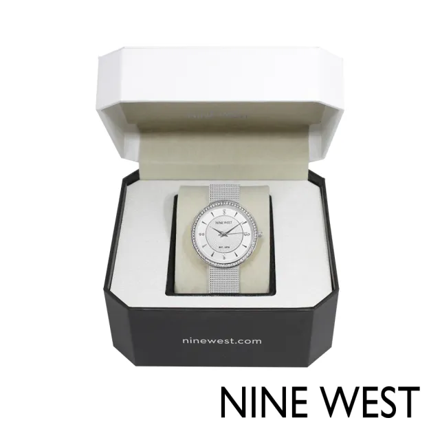 【NINE WEST 官方直營】永恆璀璨女錶/手錶/腕錶-NW23835-07X(銀色)