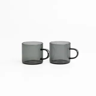 【Matrix】迷你耐熱玻璃馬克杯2入組 80ml(耐熱玻璃/茶杯/咖啡壺/分享杯)