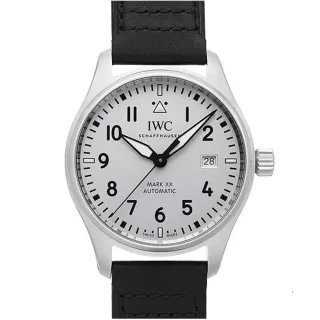 【IWC 萬國錶】馬克二十飛行員皮帶款x白面黑皮帶x40mm(IW328207)