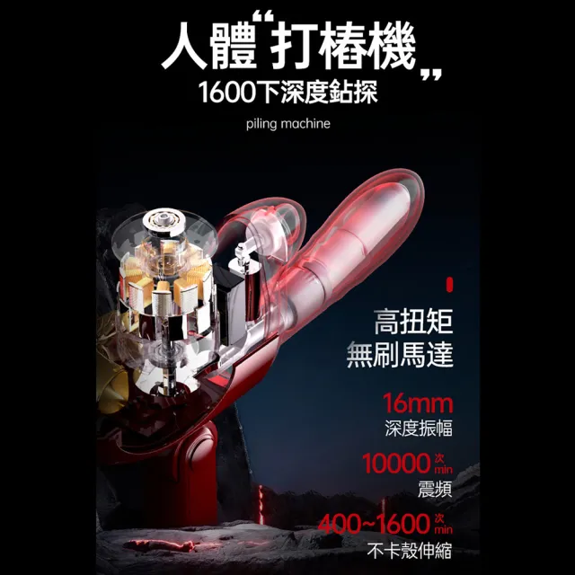 【LETEN】新一代衝擊｜吸吮衝擊伸縮炮機(情趣職人 女性自慰器 情趣玩具)