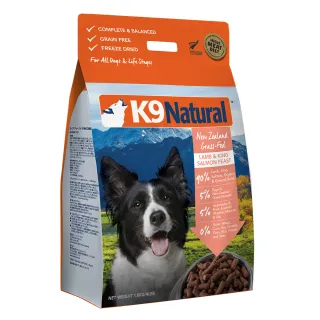 【K9 Natural】狗狗凍乾生食餐-羊肉+鮭魚 1.8kg 兩件組(常溫保存/狗飼料/狗糧/寵物食品/全齡犬/挑嘴狗)