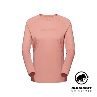 【Mammut 長毛象官方直營】Selun FL Longsleeve Logo W 機能LOGO長袖T恤 石英粉 女款 #1016-01450