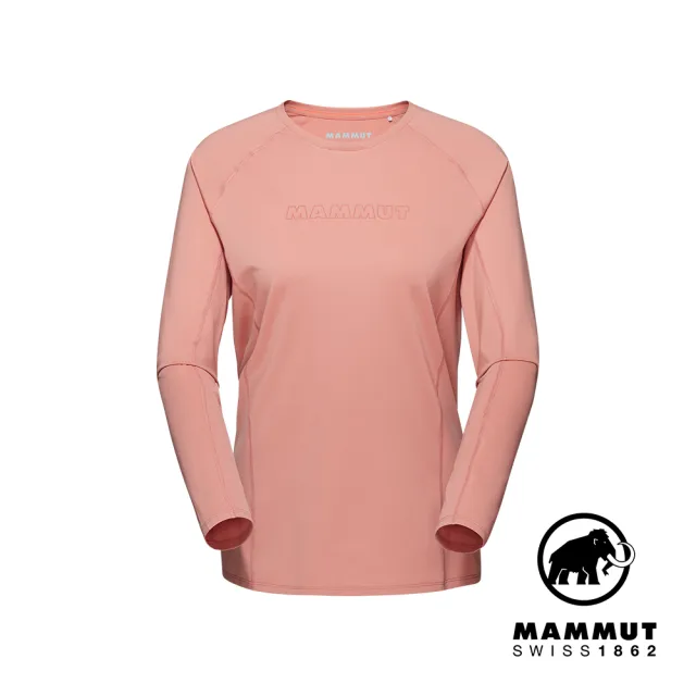 【Mammut 長毛象】Selun FL Longsleeve Logo Women 機能LOGO長袖T恤 石英粉 女款 #1016-01450