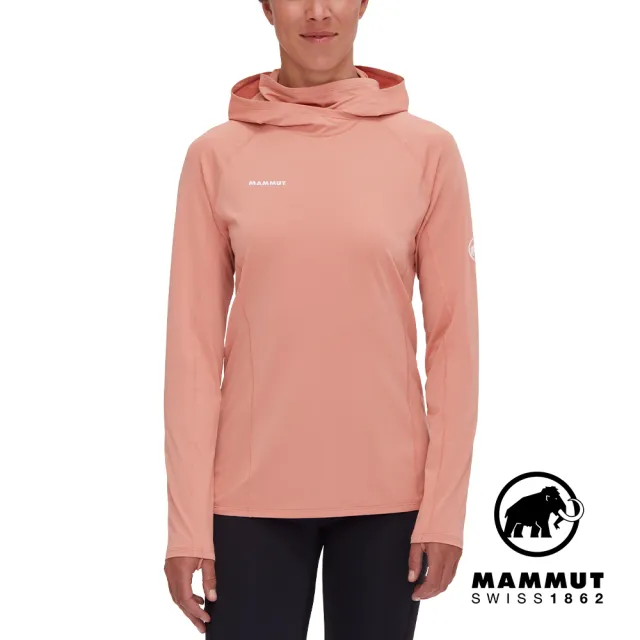 【Mammut 長毛象官方直營】Selun FL Sun Hoody Women 機能套頭連帽上衣 石英粉 女款 #1016-01430