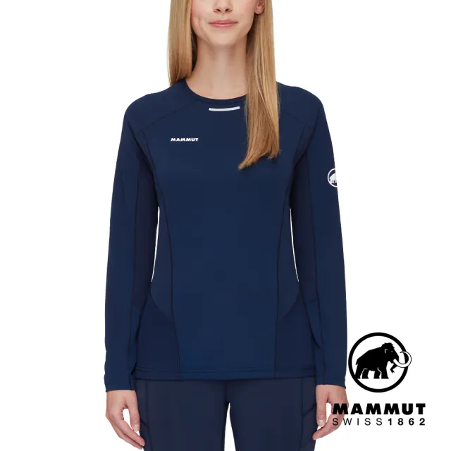 【Mammut 長毛象】Aenergy FL Longsleeve Women 輕量抗菌長袖排汗衣 海洋藍 女款 #1016-01380