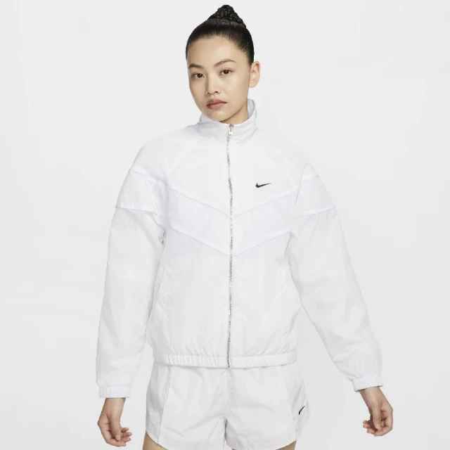 NIKE 耐吉 AS W NSW NK WR WVN UV FZ JKT 女 白色 運動 風衣外套 拉鍊外套(FV6305-100 ∞)