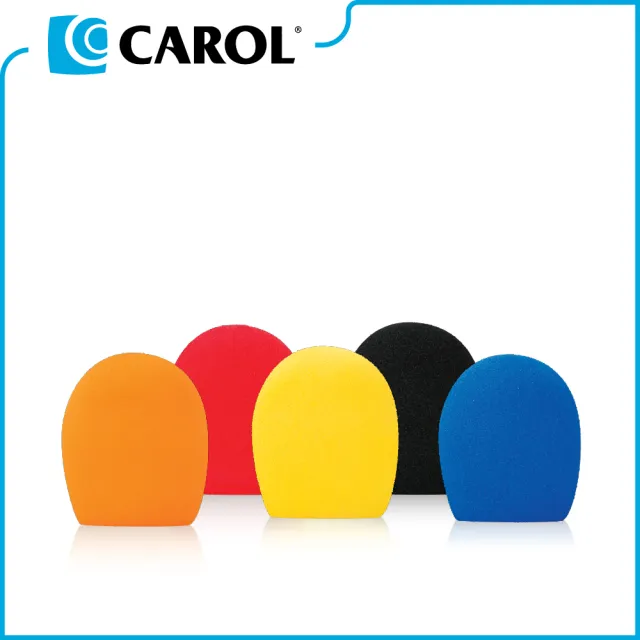 【CAROL 佳樂】麥克風海綿五色組(黑、紅、黃、藍、橘五色組合)
