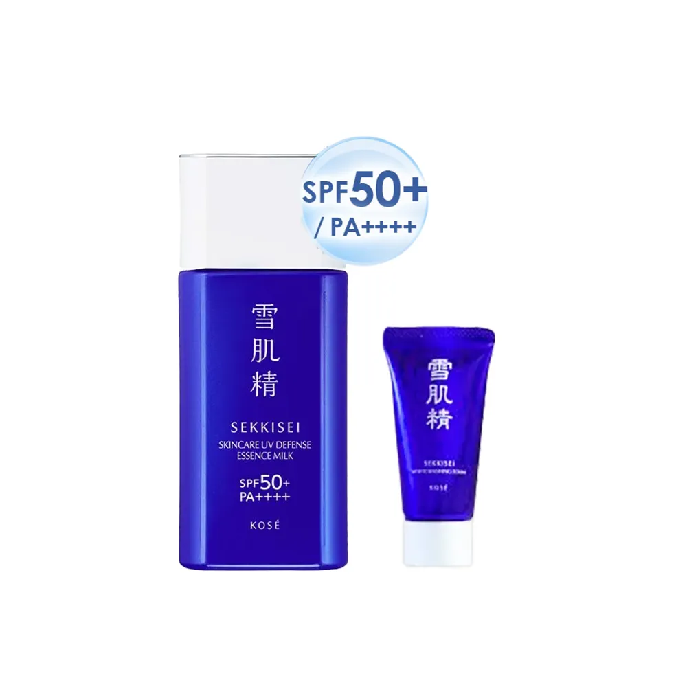 【KOSE 高絲】雪肌精  輕水感UV防曬乳組 60g+洗顏霜20g(SPF50+/PA++++ 海洋友善)