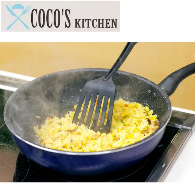 【日本Cocos Kitchen】大理石極輕量不沾平底深炒鍋 28cm IH爐可用(平底鍋 深煎鍋 不挑爐具 免開鍋)