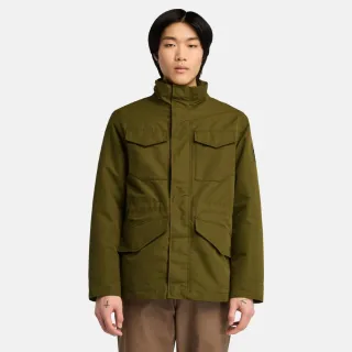 【Timberland 官方旗艦】男款橄欖綠色防潑水3合1外套(A2H9M302)