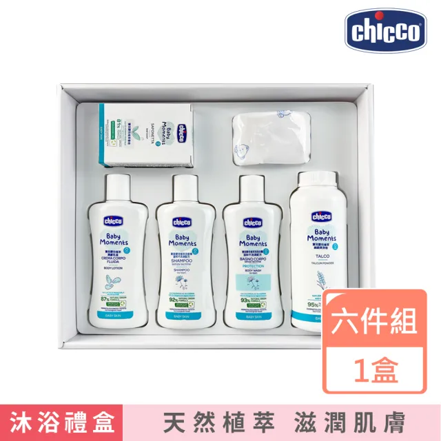 【Chicco】寶貝嬰兒植萃沐浴護膚質感禮盒(沐浴 清潔 低敏)
