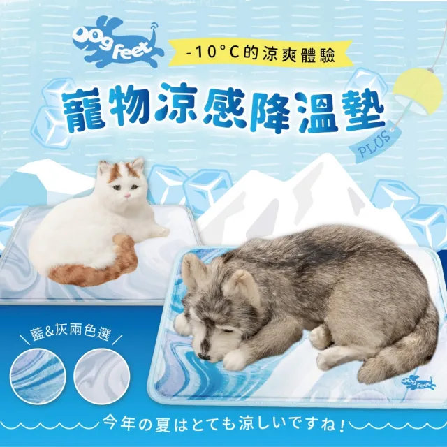 【CatFeet】寵物涼感降溫墊PLUS 30*40cm 《灰｜藍》(寵物涼墊 寵物涼感墊 寵物冰墊 寵物散熱墊)