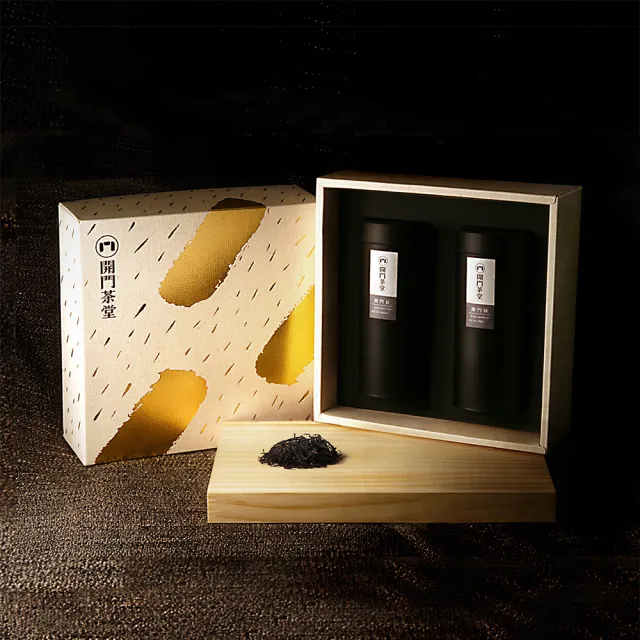 【開門茶堂】金雨雙罐禮盒 日光金萱+日月紅玉(金萱 紅玉台茶十八號)