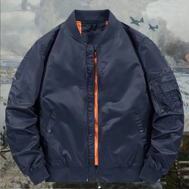 【巴黎精品】現貨+預購 軍裝外套復古工裝古著(MA1飛行防風簡約男夾克4色a1hg48)