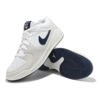 【NIKE 耐吉】休閒鞋 Jordan Stadium 90 男鞋 米白 深藍 復古 喬丹(DX4397-146)