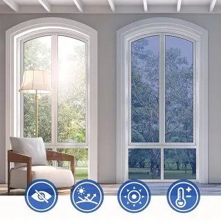 【WE CHAMP】高防曬無膠靜電隔熱膜-超藍 90*200cm(太陽膜 抗uv 抗紫外線 隔熱窗貼 遮陽靜電貼)