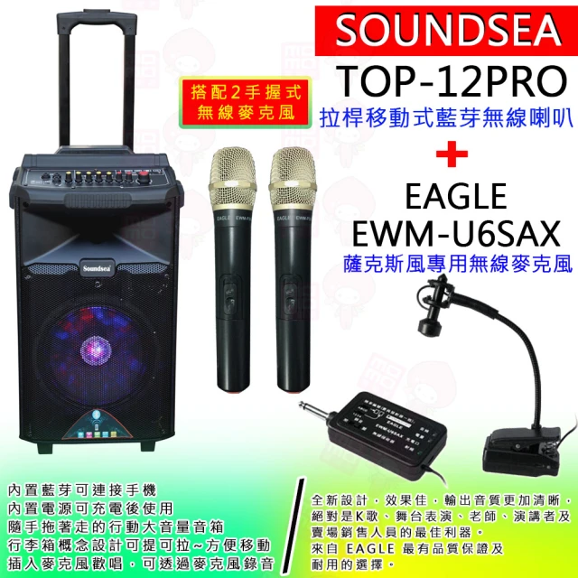 SOUNDSEA TOP-08PRO配2手握式無線麥克風+E