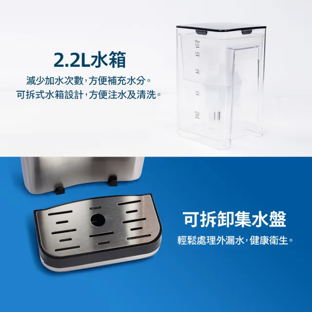 【Philips 飛利浦】2.2L免安裝瞬熱濾淨飲水機 ADD5910M(主機內含濾芯)