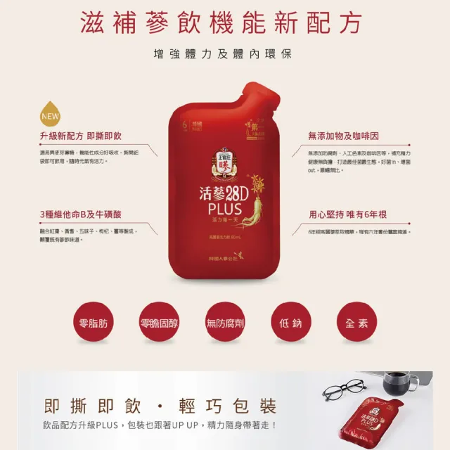 即期品【正官庄】活蔘28D PLUS 4盒組-80mlx30包/盒 (效期2025/07)