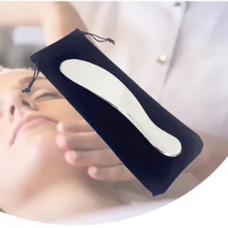 【肌肉放鬆】304不鏽鋼健身鬆筋S形筋膜刀-附收納袋(刮痧刀 筋膜按摩器 肩頸按摩 運動 眼部 臉部 刮痧板)