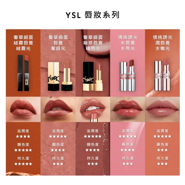 【YSL】官方直營 情挑誘光潤唇膏(任選1款/水潤唇膏/精品潤唇膏/護唇膏/新品上市)