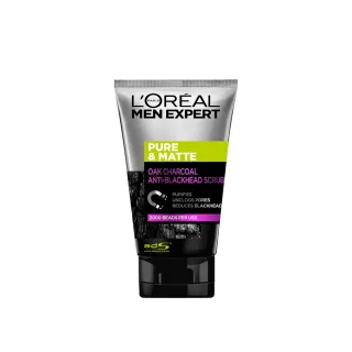 【LOREAL Paris 巴黎萊雅】炭黑去油微粒男仕洗面乳 升級版(100ml)