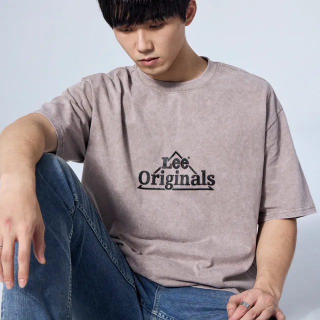 【Lee】中性 短袖T恤 / 復古水洗 胸前三角LOGO 共2色 男女共版(LB402065172 / LB402065185)