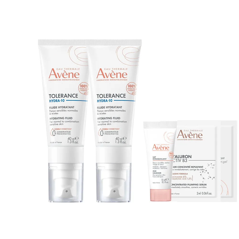 【Avene 雅漾官方直營】Hydra10極簡保濕乳液/乳霜2入組(前安敏升級)(乳霜/臉部保養)