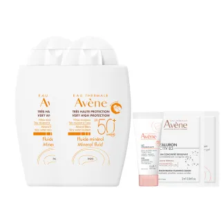 【Avene 雅漾官方直營】物理防曬液SPF50 40ml 2入組(特殊美容後/敏感肌推薦)