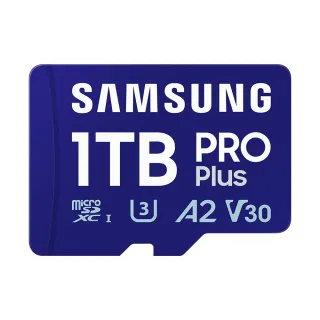 【SAMSUNG 三星】PRO Plus microSDXC UHS-I U3 A2 V30 1TB記憶卡 公司貨(Switch/ROG Ally/GoPro/空拍機)