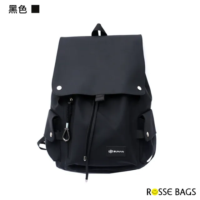 【Rosse Bags】雙11 男女款中性時尚大容量學生雙肩包(現+預  黑色／綠色／紅色／灰色)