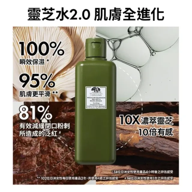 【ORIGINS 品木宣言】靈芝隊友修護組(靈芝水200ml+靈芝精萃30ml+靈芝水凝露15ml+奇亞籽面膜30ml)