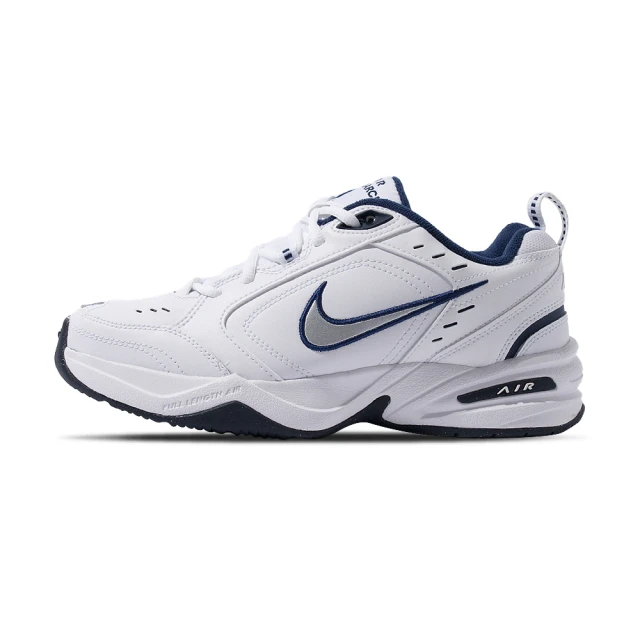 NIKE 耐吉 Air Monarch IV 男鞋 白銀色 基本款 舒適 簡約 皮革 穿搭 老爹鞋 休閒鞋 415445-102